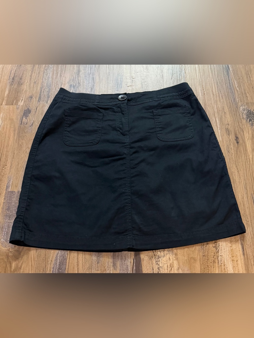 Karen Scott Black Cargo Utility Casual Cotton Women's 10 Skort Skirt & Shorts